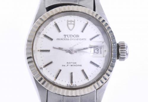 TUDOR OYSTERDATE PRINCESS ROTOR STEEL. WOMAN&#39;S WRISTWATCH.