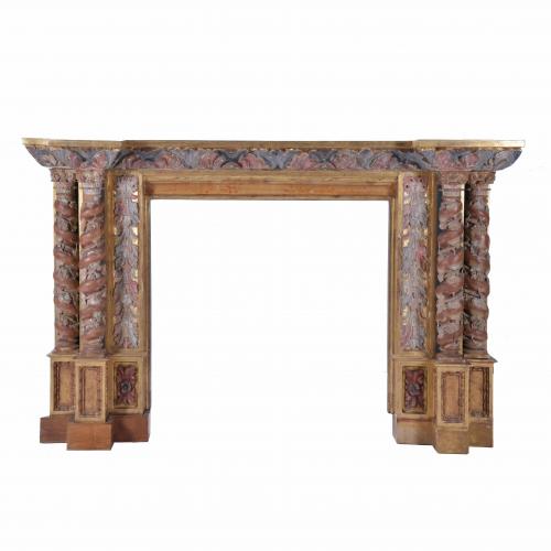 BAROQUE STYLE FIREPLACE FRAME, 20TH CENTURY. 