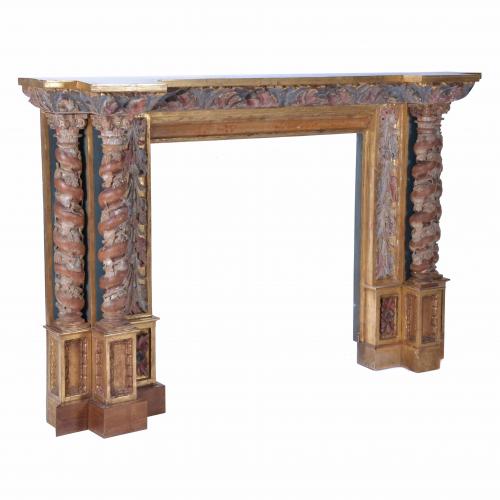 BAROQUE STYLE FIREPLACE FRAME, 20TH CENTURY. 