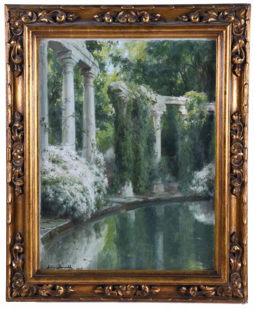 JULIO BORRELL (1877-1957). "JARDÍN", 1917.