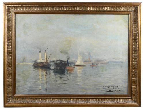 LLUÍS GRANER (1863-1929) "BOATS".