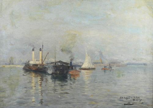 LLUÍS GRANER (1863-1929) "BOATS".