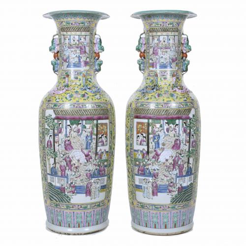 PAIR OF LARGE CHINESE VASES, FIRST THIRD OF THE 20TH CENTURY.