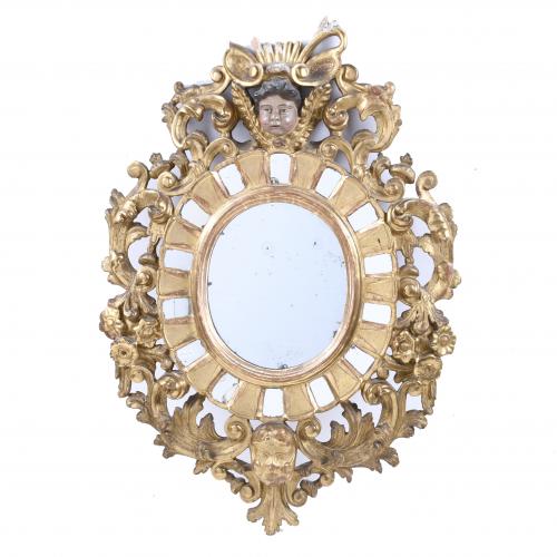 SPANISH ORNAMENTAL MIRROR, 19TH CENTURY.