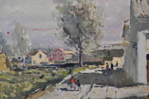 JOAN DE PALAU (1919-1991). "VILLAGE STREET".