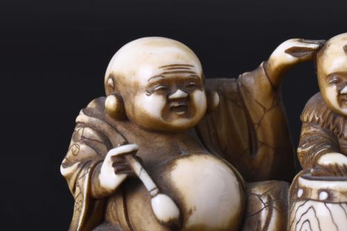 JAPANESE SCHOOL. MEIJI PERIOD, 19TH CENTURY. "HOTEI WITH A 