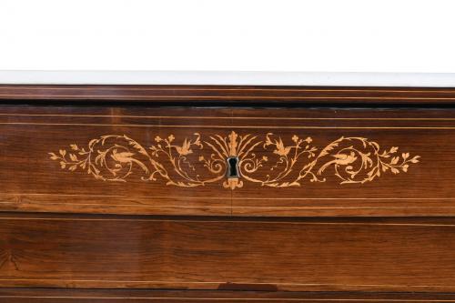 ELIZABETHAN CHEST OF DRAWERS-DESK, CIRCA 1860.