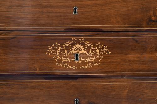 ELIZABETHAN CHEST OF DRAWERS-DESK, CIRCA 1860.