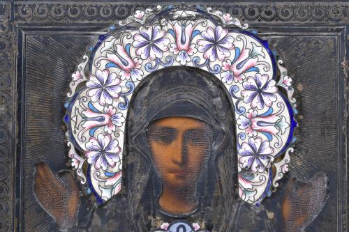 ESCUELA RUSA, PRIMERAS DÉCADAS SIGLO XX. VIRGEN DEL SIGNO.