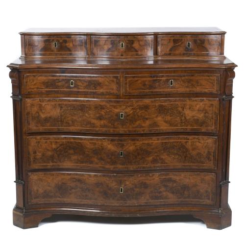 CATALAN "CASTELLET" CHEST OF DRAWERS, SECOND HALF 18TH CENTURY.