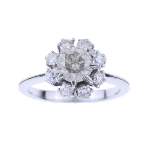 DIAMONDS ROSETTE RING.