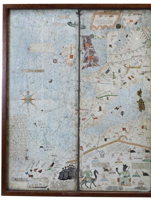 CRESQUES ABRAHAM (1325-1387). "ATLAS CATALÁN", 1975 (1375).