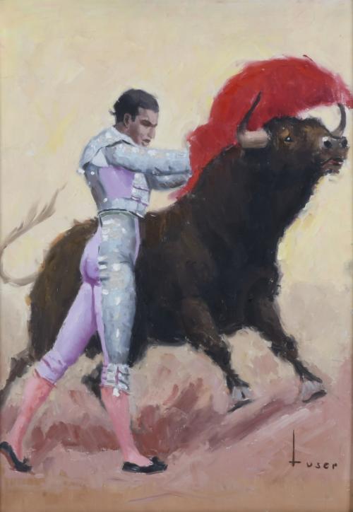 JOSÉ MARÍA TUSER VÁZQUEZ (1919-1986). "EL TORERO ANTONIO ORDÓÑEZ", 1962. 