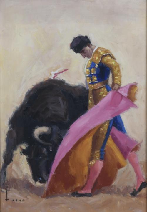 JOSÉ MARÍA TUSER VÁZQUEZ (1919-1986). "EL TORERO SANTIAGO MARTÍN, "EL VITI", 1962. 