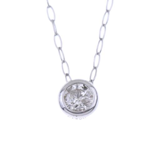 PLATINUM CHAIN AND PENDANT WITH DIAMOND.