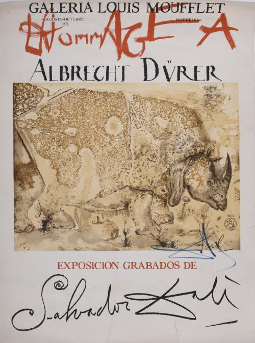 A PARTIR DE SALVADOR DALÍ I DOMÈNECH (1904-1989). "GALERÍA LOUIS MOUFFLET MARBELLA. HOMMAGE À ALBRECHT DÜRER. EXPOSICIÓN GRABADOS DE SALVADOR DALÍ", 1971.