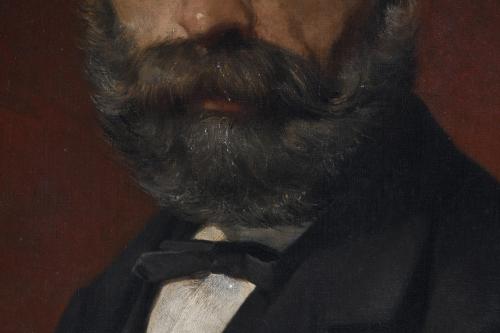 JOAN VICENS COTS (1830-1886). "RETRATO DE UN CABALLERO", 18