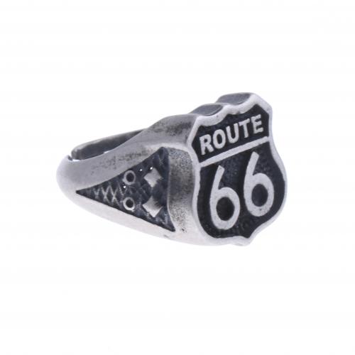 SORTIJA "ROUTE 66" EN PLATA.