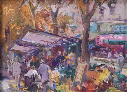 JOSEP SARQUELLA (1928-2000). "LAS RAMBLAS".