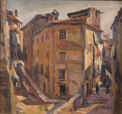 FRANCESC GIMENO ARASA (1858-1927). "CALLES (GIRONA)", C. 1916.