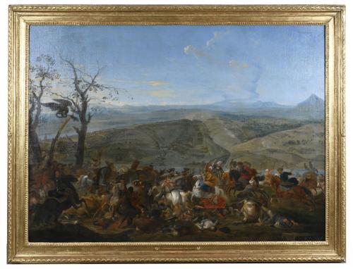 CÍRCULO DE ADAM FRANS VAN DER MEULEN (1632-1690). "BATALLA