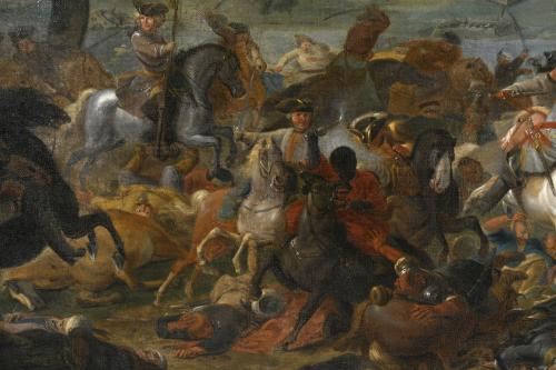 CÍRCULO DE ADAM FRANS VAN DER MEULEN (1632-1690). "BATALLA