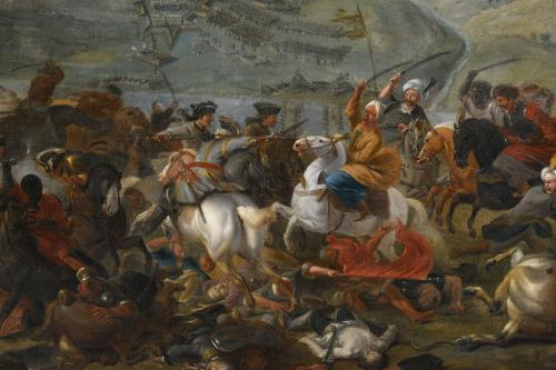 CÍRCULO DE ADAM FRANS VAN DER MEULEN (1632-1690). "BATALLA