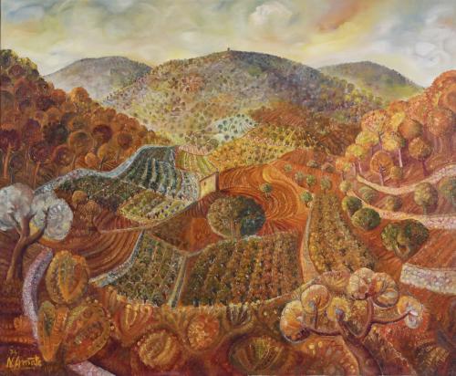 NICOLAU AMATE (1926-1998). "PAISAJE", 1974.