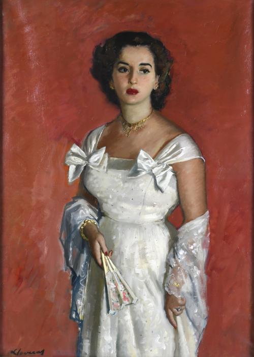 FREDERIC LLOVERAS HERRERA (1912-1983). "FEMALE PORTRAIT", 1