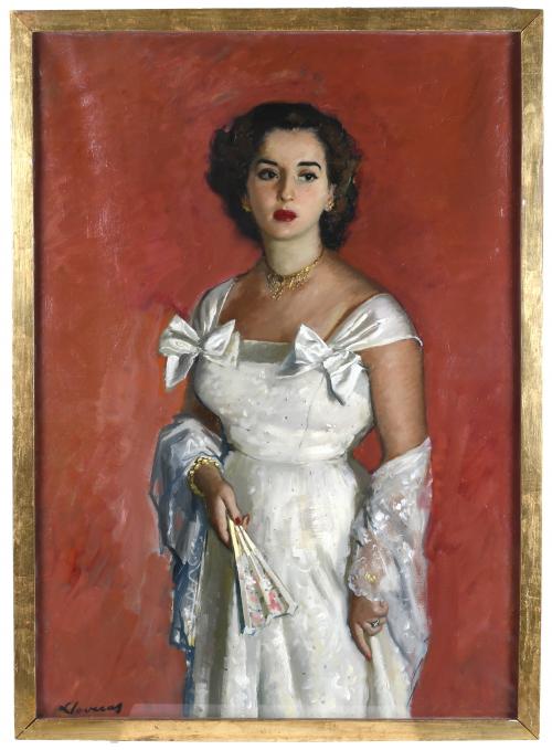 FREDERIC LLOVERAS HERRERA (1912-1983). "RETRATO FEMENINO", 