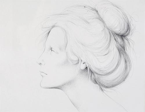 MONTSERRAT GUDIOL (1933-2015). "PERFIL DE MUJER", 1977.