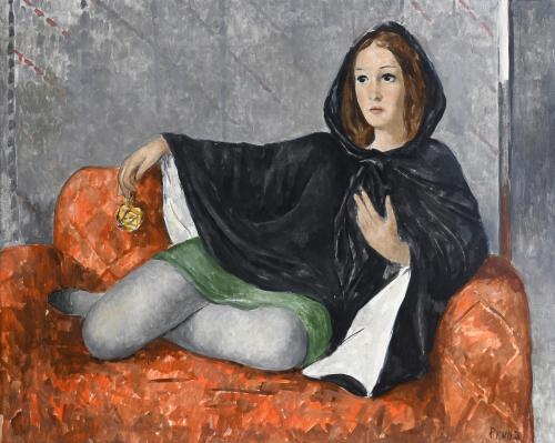 PERE PRUNA OCERANS (1904-1977). "GIRL ON A SOFA", 1969.