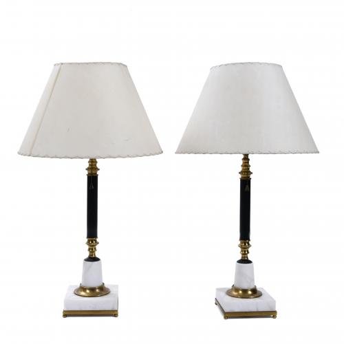 PAIR OF FRENCH EMPIRE-STYLE LAMPS, MID 20TH CENTURY.