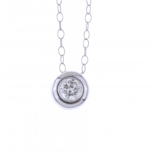 NECKLACE WITH WHITE GOLD AND DIAMOND PENDANT.