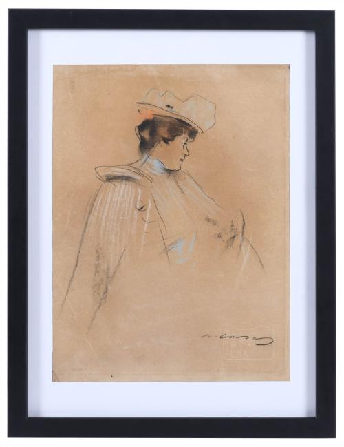 RAMÓN CASAS Y CARBO (1866-1932). "GIRL". 