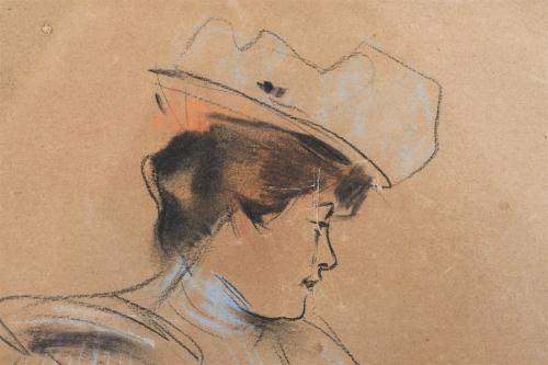 RAMÓN CASAS Y CARBO (1866-1932). "GIRL". 