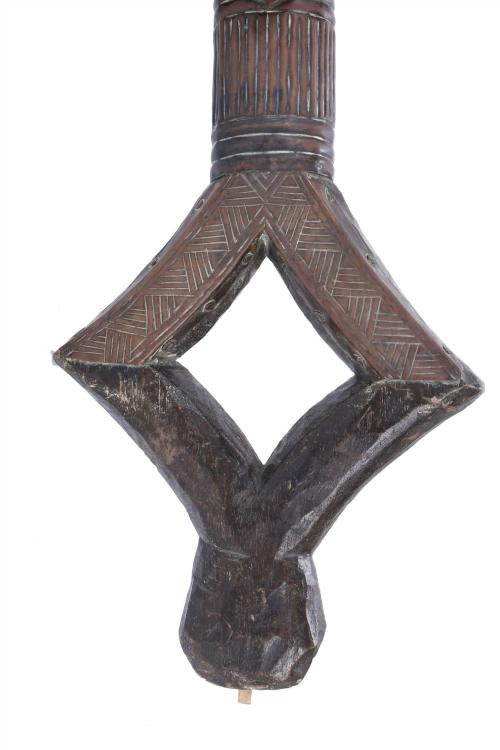 AFRICAN RELIQUARY FIGURE FROM KOTA, GABON, 20TH CENTURY.