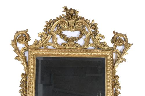 SPANISH LOUIS XVI CONSOLE WITH MIRROR, LATE 18TH CENTURY-EA