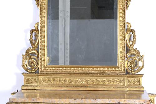 SPANISH LOUIS XVI CONSOLE WITH MIRROR, LATE 18TH CENTURY-EA