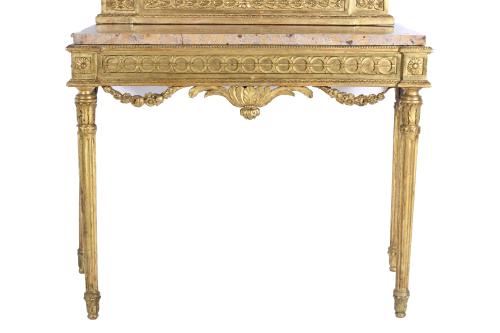 SPANISH LOUIS XVI CONSOLE WITH MIRROR, LATE 18TH CENTURY-EA