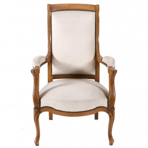 FRENCH "VOLTAIRE" ARMCHAIR, CIRCA 1870.