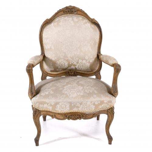 FRENCH ARMCHAIR, LOUIS XV STYLE, 20TH CENTURY.