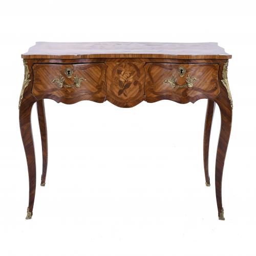 FRENCH NAPOLEON III WRITING DESK, LOUIS XV STYLE, SECOND HALF OF 19TH CENTURY.