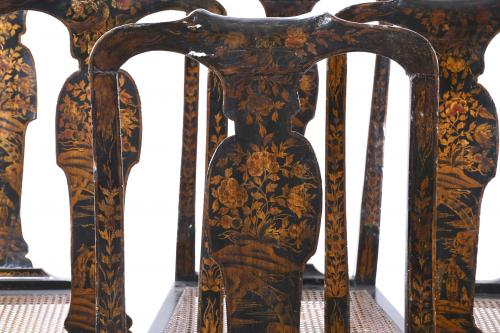 SET OF SIX QUEEN ANNE STYLE CHAIRS, LATE 18TH CENTURY- EARL