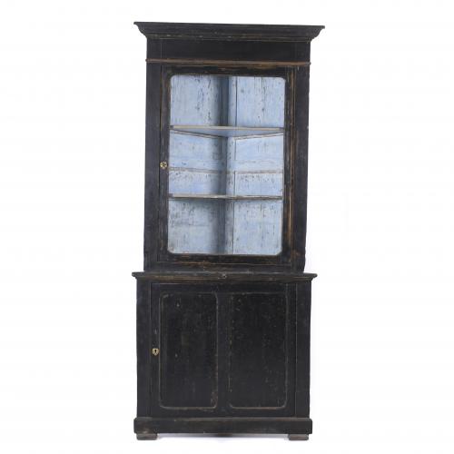 CORNER CABINET, MID 20TH CENTURY.