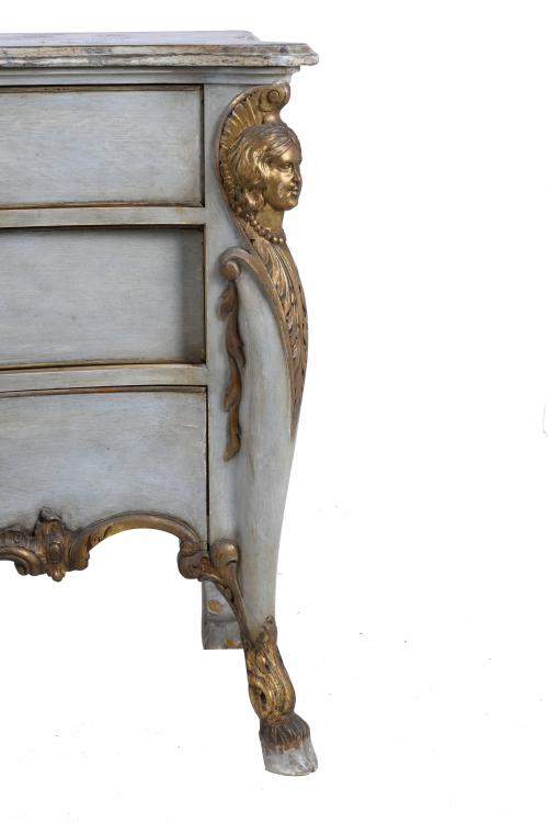 PROBABLY ITALIAN CHEST OF DRAWERS, LOUIS XV STYLE, FIRST HA