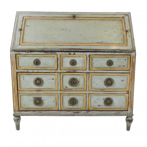 NEOCLASSICAL STYLE CHEST OF DRAWERS-DESK, PROBABLY 19TH CENTURY