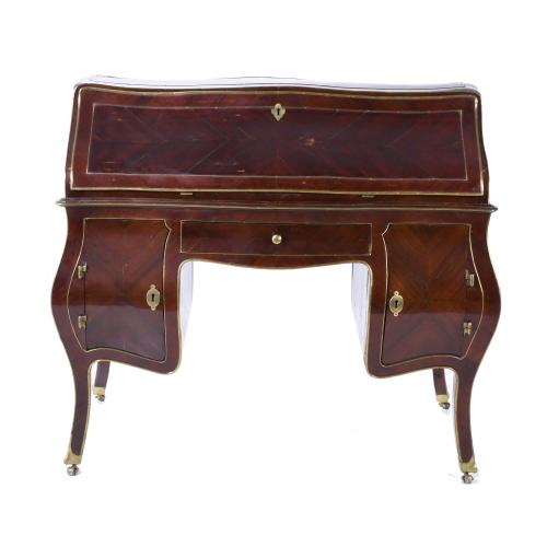 ENGLISH DOUBLE "DE PENTE" WRITING DESK, NAPOLEON III, MID A