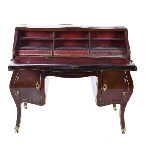 ENGLISH DOUBLE "DE PENTE" WRITING DESK, NAPOLEON III, MID A