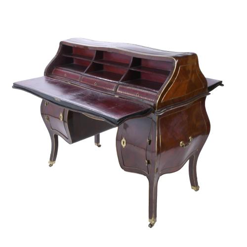 ENGLISH DOUBLE "DE PENTE" WRITING DESK, NAPOLEON III, MID A